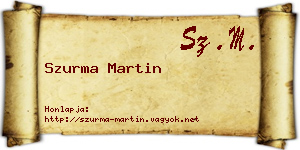 Szurma Martin névjegykártya